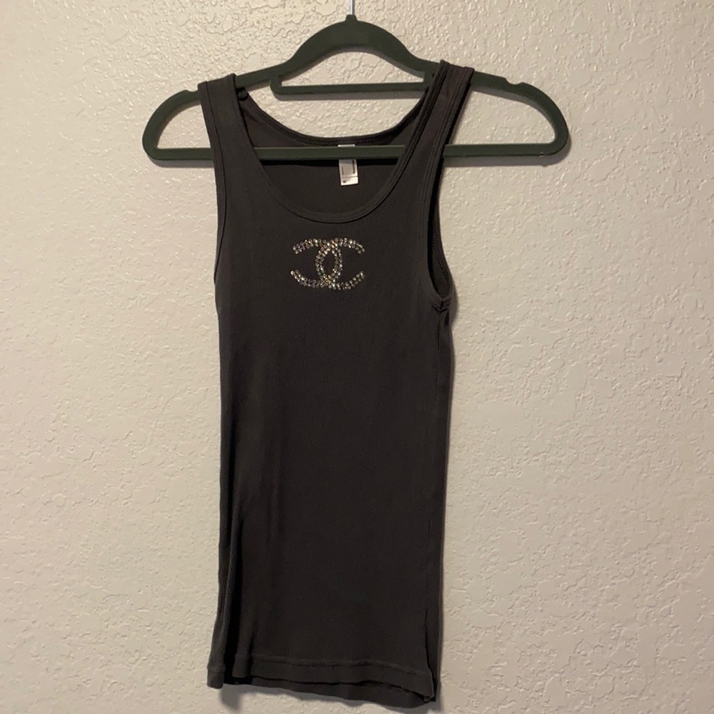 Woman’s Ribbed Tank w/ Gems